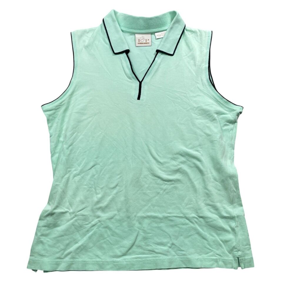 EP Pro Medium Sleeveless Cotton Blend Green Mint Athletic Shirt